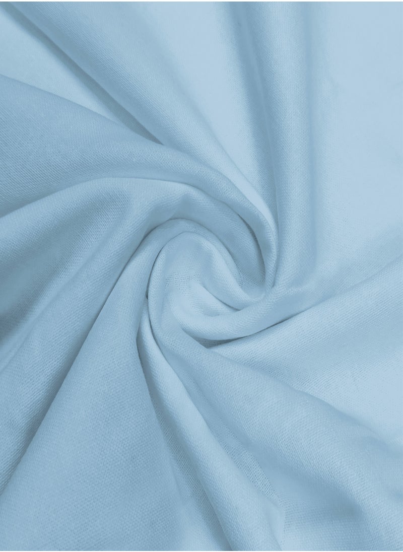 Raymond Raymond Home Single Sheet 120 Thread Count Luxirious Mercerised 100% Cotton Bedding Solid Pre Shrunk Percale Finish Bed Linen 2 Bedsheet and 2 Pillow Case - Sky Blue (152 * 229 CM)  - Image 5