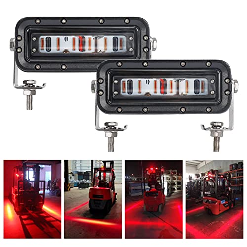 BORDAN Forklift Safety Light LED Upgrade, Red Zone Danger Forklift Warning Light, Red Line Boundary Warehouse Work Lights Truck Security Indicator Lamp- 2Pack - Image 1