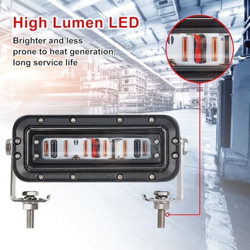 BORDAN Forklift Safety Light LED Upgrade, Red Zone Danger Forklift Warning Light, Red Line Boundary Warehouse Work Lights Truck Security Indicator Lamp- 2Pack - Image 2