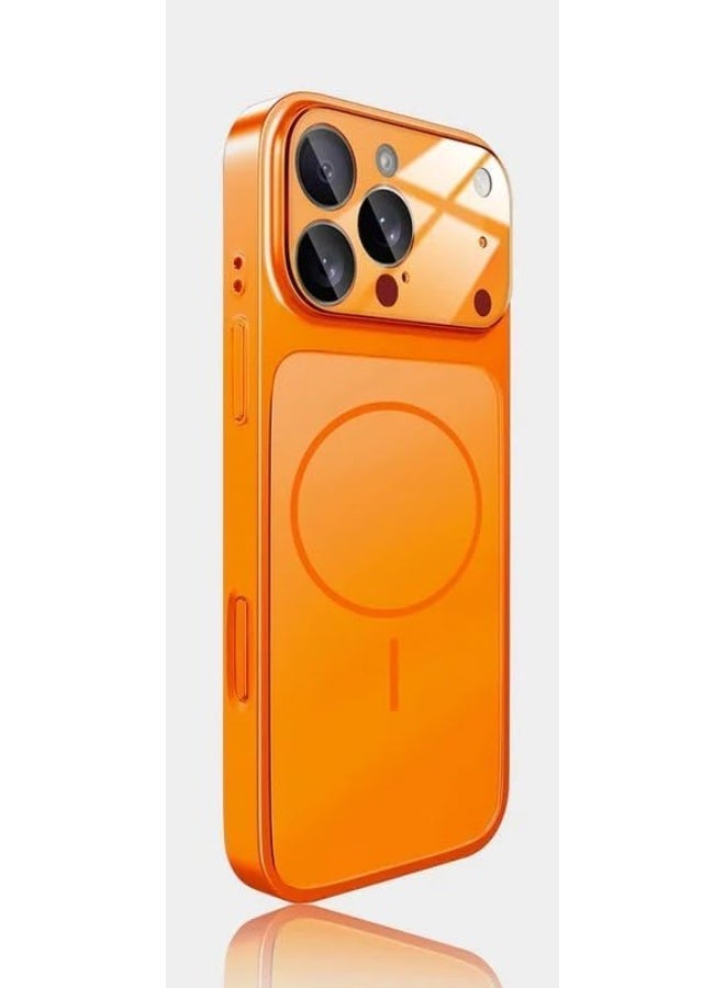 MIGOFAST iphone 15 pro max to 17 pro max converter case, compatible for magsafe, ultra slim case, drop protection,[Military-Grade Protection]Camera Control Protective Iphone 15 pro max to 17 pro maxCover (Orange)