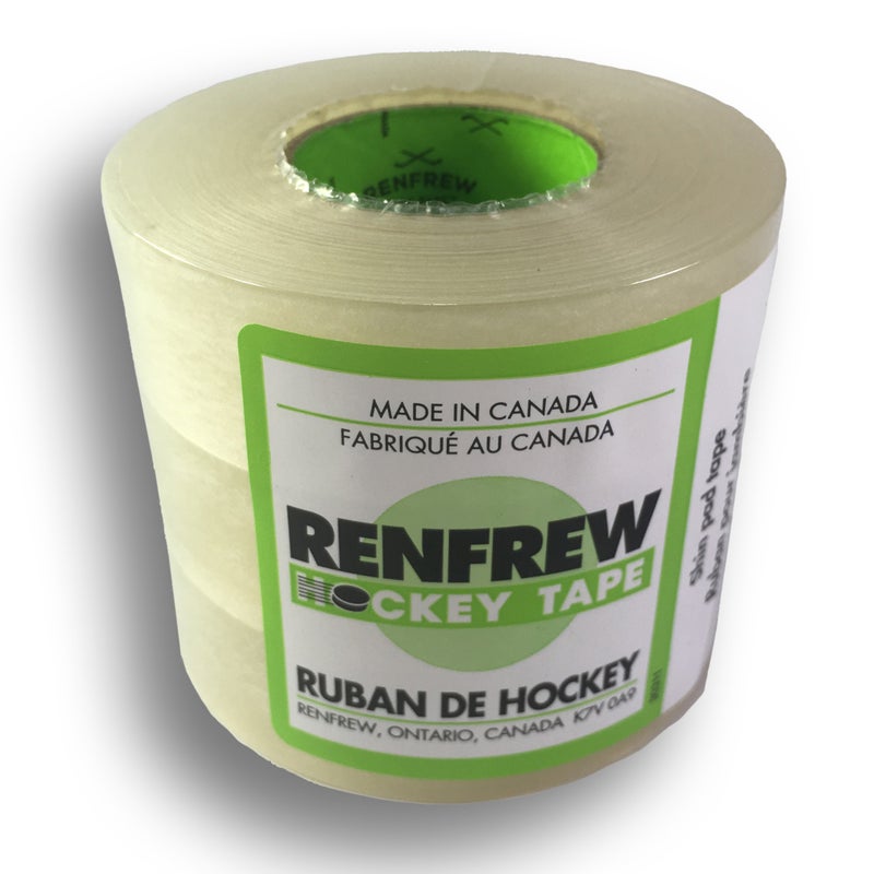 Renfrew Clear Polyflex Shin Sock Hockey Tape, 3 Rolls (1" x 25m) - Image 1