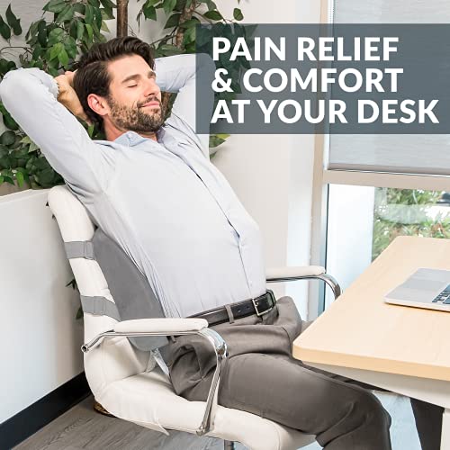 ComfiLife Lumbar Support Back Pillow Office Chair and Car Seat Cushion - Memory Foam with Adjustable Strap and Breathable 3D Mesh - Image 3