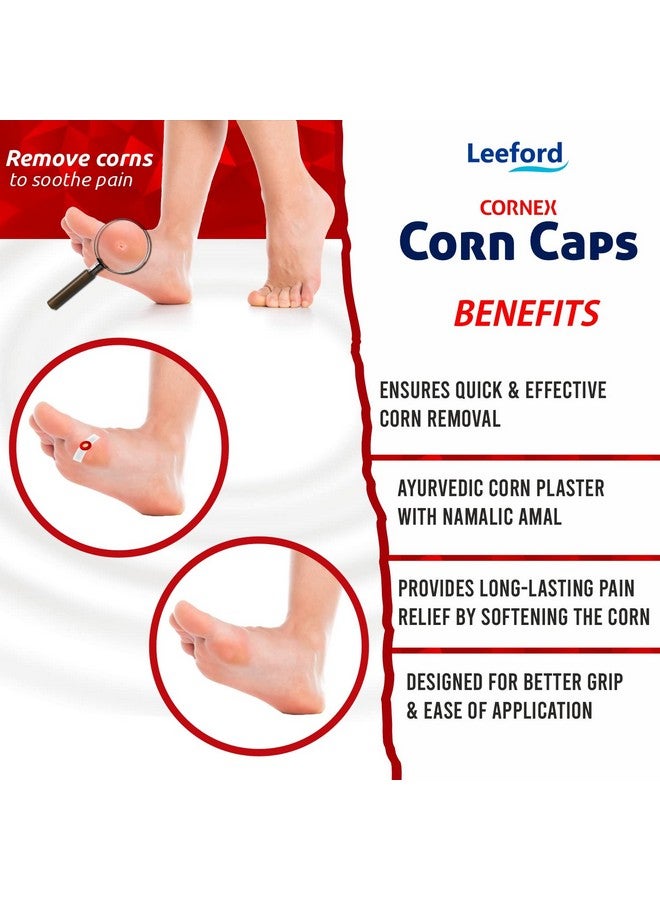 Leeford Cornex Corn Caps 40 Strips - Medicated Plaster Bandage Skin Friendly Cap |Soothing Effect, Helps For Fast, Effective And Easy To Deep Foot Corn Remover - Image 3