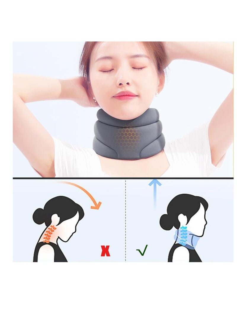 Cervicorrect Neck Brace for Snoring Relief 2024 Upgrade Soft Foam Cervical Collar Neck Pain Support for Men and Women Black - Image 2