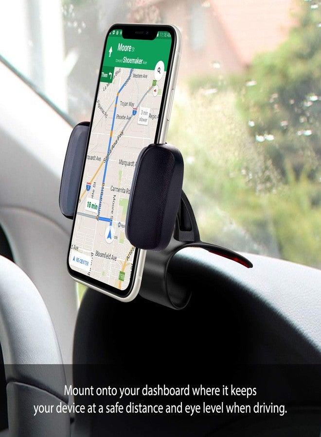 cellet Phone Holder for Car, Dashboard Cell Phone Holder - Clip On Dashboard Car Cradle Compatible for iPhones, Samsung Galaxy Smartphones, Google Pixel, Moto and More - Image 2