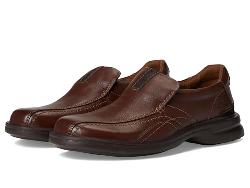 clarks حذاء كلاركس للرجال جيسلر ستيب لوفر، جلد بني، 10 - Image 1