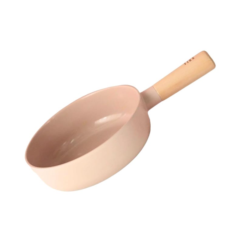 Neoflam FIKA 7Inch Stir Fry Mini Wok Pan with Wood Handle Kitchen Nonstick Ceramic Coating Skillet Induction Compatible Cookware Healthy Cooking Omelet Pan Made in Korea 18cm - Image 2