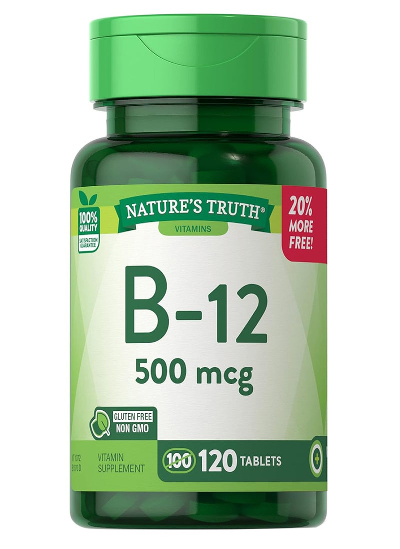 Nature's Truth Vitamin B12 Tablets 500 Mg 120 Count  - Image 1