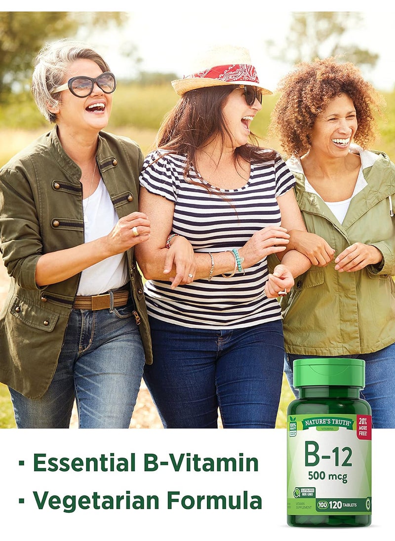 Nature's Truth Vitamin B12 Tablets 500 Mg 120 Count  - Image 3