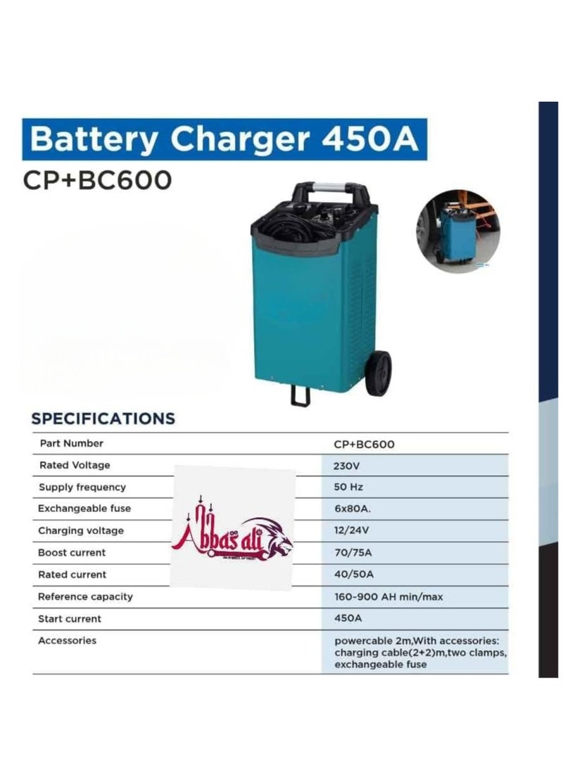 ABBASALI Car Battery Charger 12V/24V 450Amp Heavy Duty Battery Charger Ideal for Various Vehicle Cars Vans Tractors Lead-acid Batteries  - Image 2