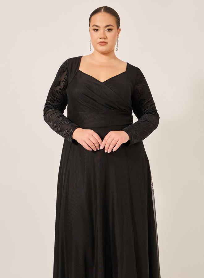 ستايلي فستان ماكسي بأكمام دانتيل - Image 3