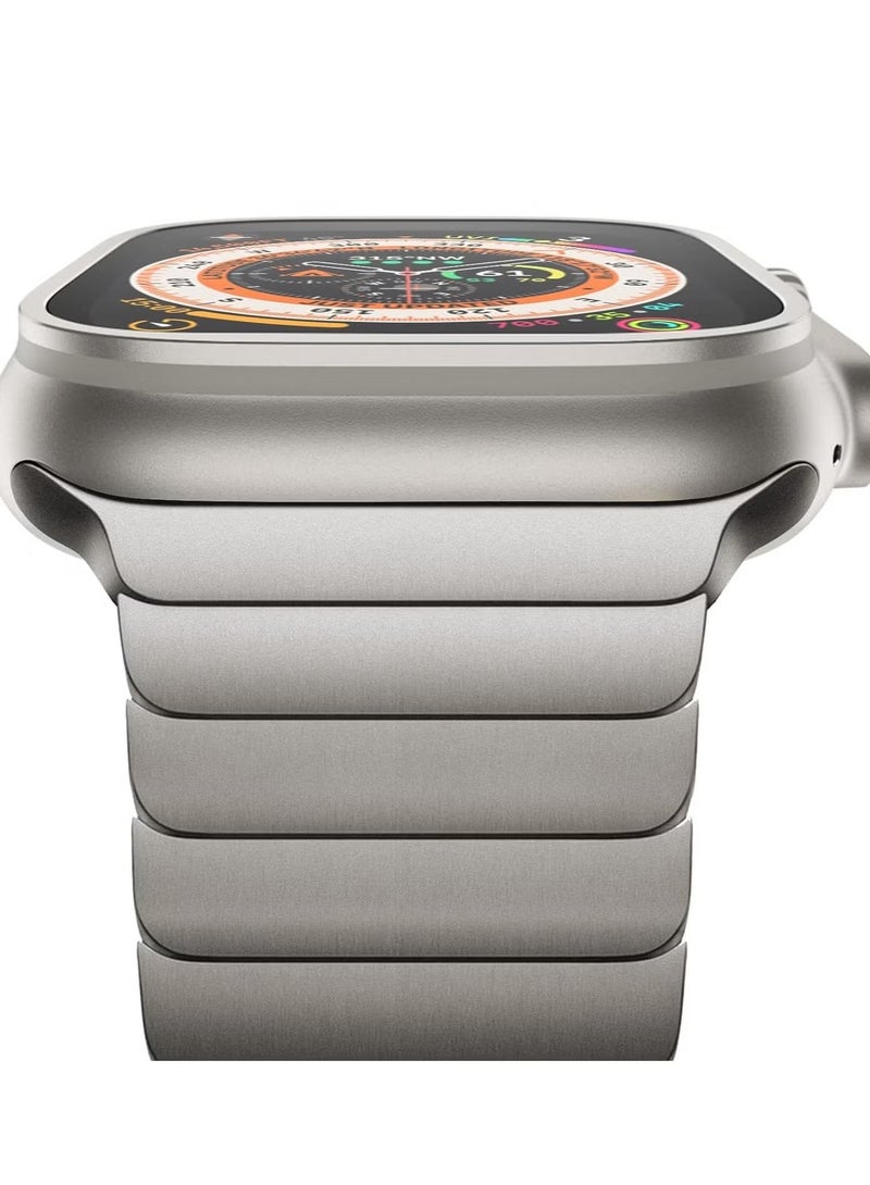 أوشن متوافقة مع أبل ووتش الترا الفرقة 49 ملم 45 ملم 44 ملم 42 ملم 41 ملم 40 ملم 38 ملم، الرجال والنساء الفولاذ المقاوم للصدأ الفرقة ل Ultra 2 iWatch Series (باللغة الإنجليزية) ص/8/7/6/5/4/3/2/1. - Image 1