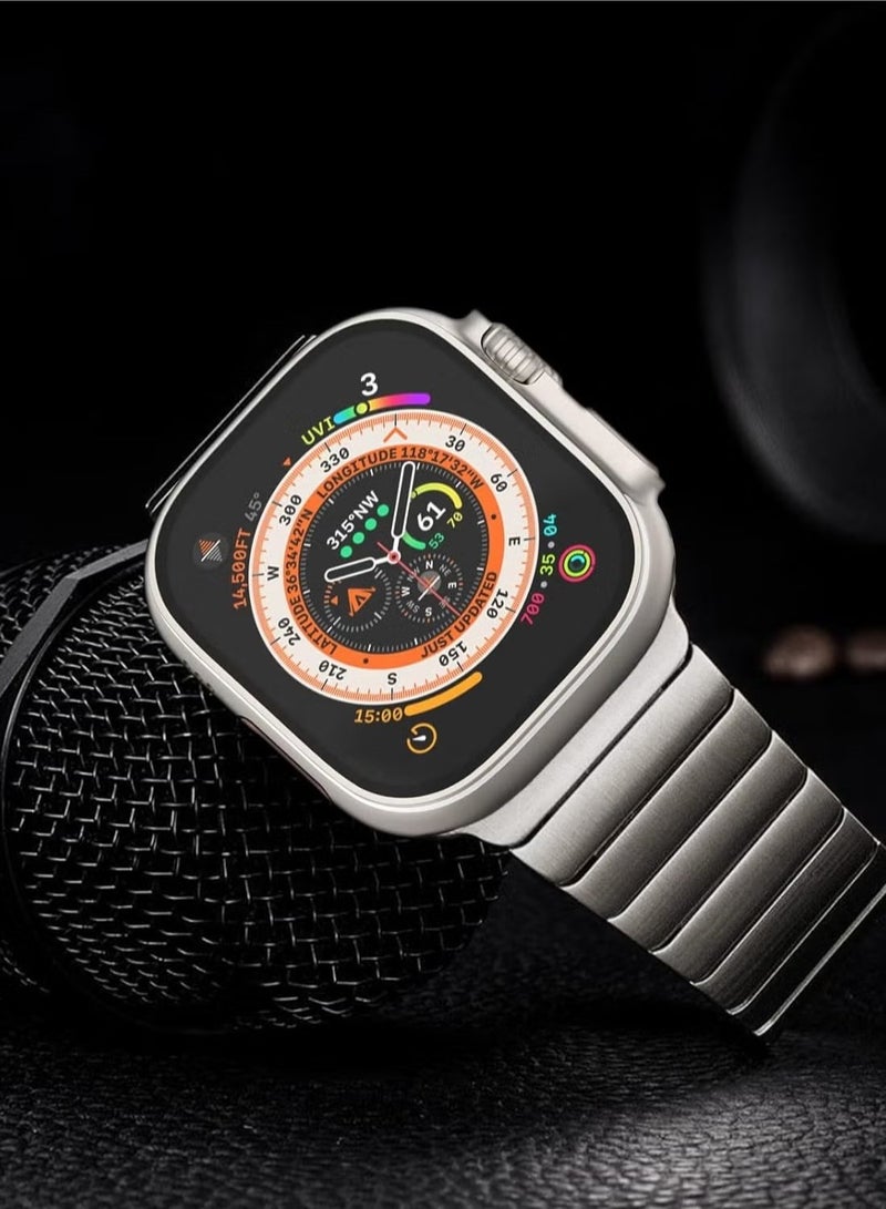 أوشن متوافقة مع أبل ووتش الترا الفرقة 49 ملم 45 ملم 44 ملم 42 ملم 41 ملم 40 ملم 38 ملم، الرجال والنساء الفولاذ المقاوم للصدأ الفرقة ل Ultra 2 iWatch Series (باللغة الإنجليزية) ص/8/7/6/5/4/3/2/1. - Image 3