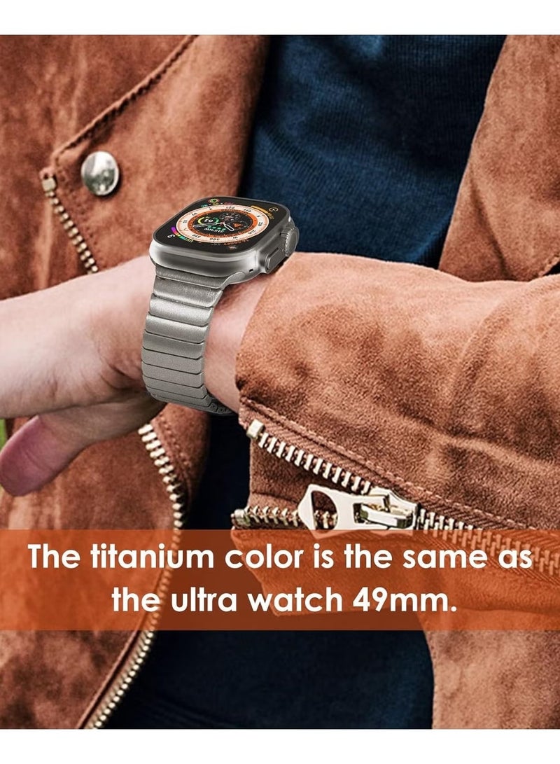 أوشن متوافقة مع أبل ووتش الترا الفرقة 49 ملم 45 ملم 44 ملم 42 ملم 41 ملم 40 ملم 38 ملم، الرجال والنساء الفولاذ المقاوم للصدأ الفرقة ل Ultra 2 iWatch Series (باللغة الإنجليزية) ص/8/7/6/5/4/3/2/1. - Image 5