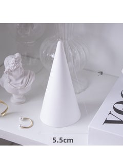 Generic Geometric Gypsum Ring Holder Photography Props JZ: pointed large cone No. 6 