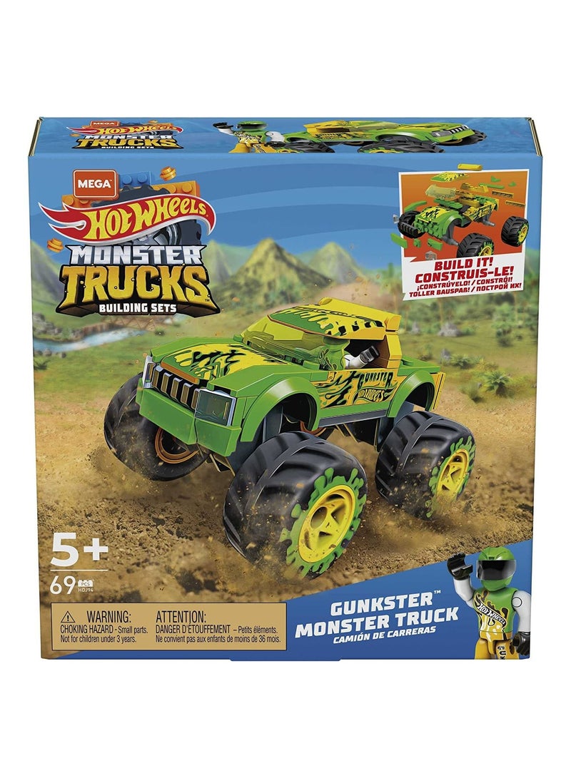 هوت ويلز العجلات الساخنة Gunkster Monster Truck HDJ94 - Image 2