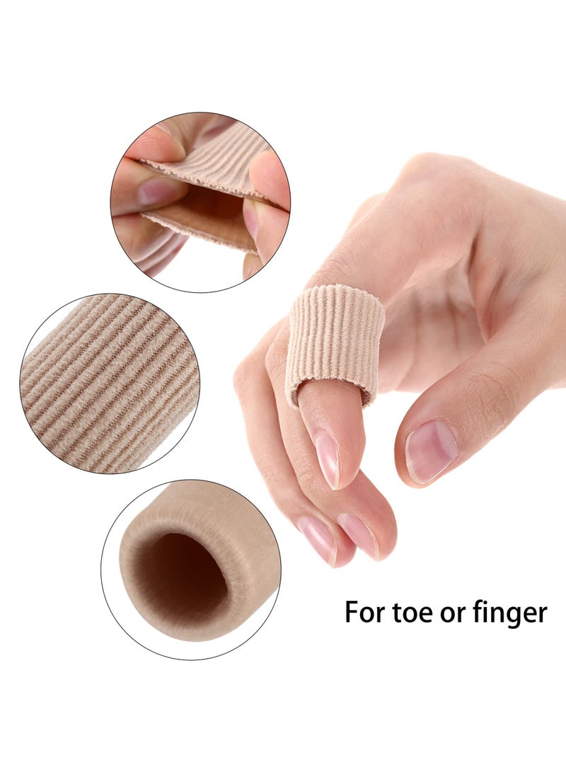 KHAJUL 24 PCS Toe Tubes, 2.5cm Toe Cushion Tube Corn Pads for Toes Sleeves, 3 Size Soft Gel Protectors for Cushions, Corns, Blisters, Calluses, Toes and Fingers  (Brown)  - Image 3