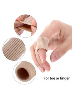KHAJUL 24 PCS Toe Tubes, 2.5cm Toe Cushion Tube Corn Pads for Toes Sleeves, 3 Size Soft Gel Protectors for Cushions, Corns, Blisters, Calluses, Toes and Fingers  (Brown)  - Image 3