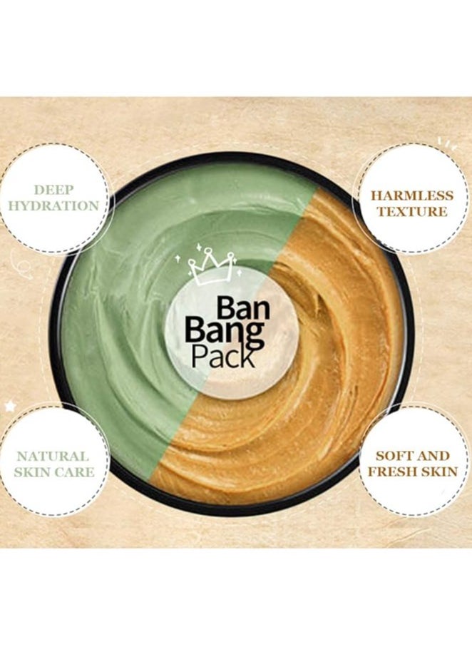 BIOAQUA - Ban Bang Refreshing Clean Deep Hydration Green Mud Film Mask Forehead lines Acne Tight Skin Dirty Pores Dry Skin Double Color - Image 1