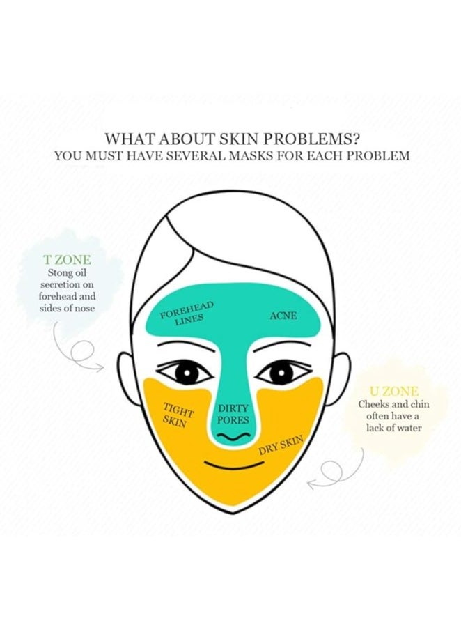 BIOAQUA - Ban Bang Refreshing Clean Deep Hydration Green Mud Film Mask Forehead lines Acne Tight Skin Dirty Pores Dry Skin Double Color - Image 1