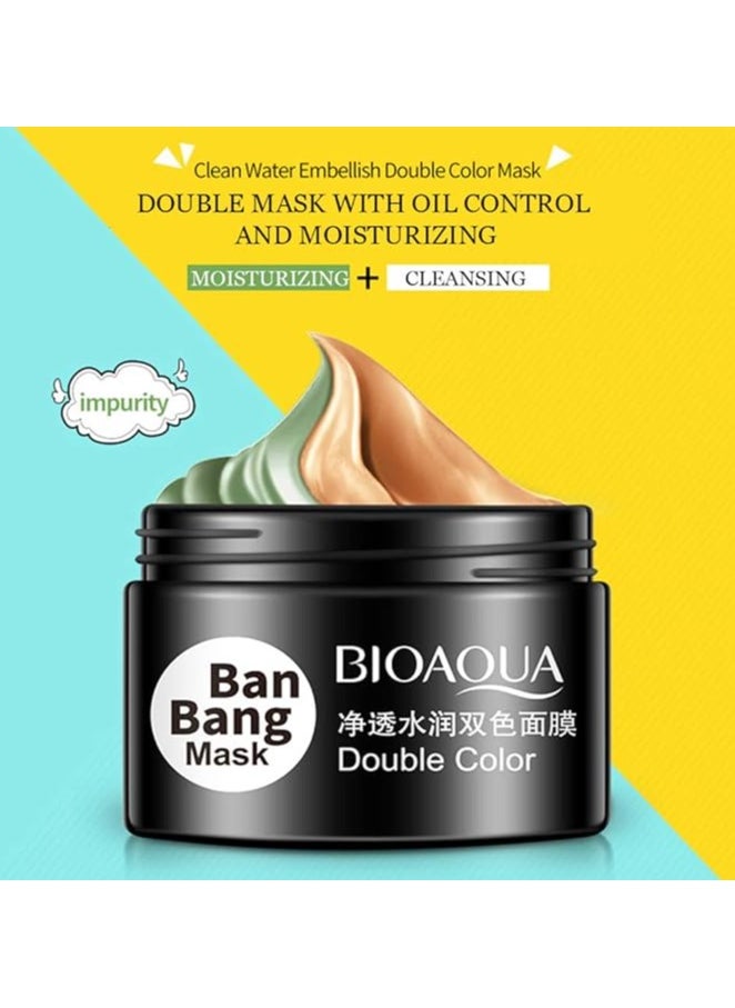 BIOAQUA - Ban Bang Refreshing Clean Deep Hydration Green Mud Film Mask Forehead lines Acne Tight Skin Dirty Pores Dry Skin Double Color - Image 1