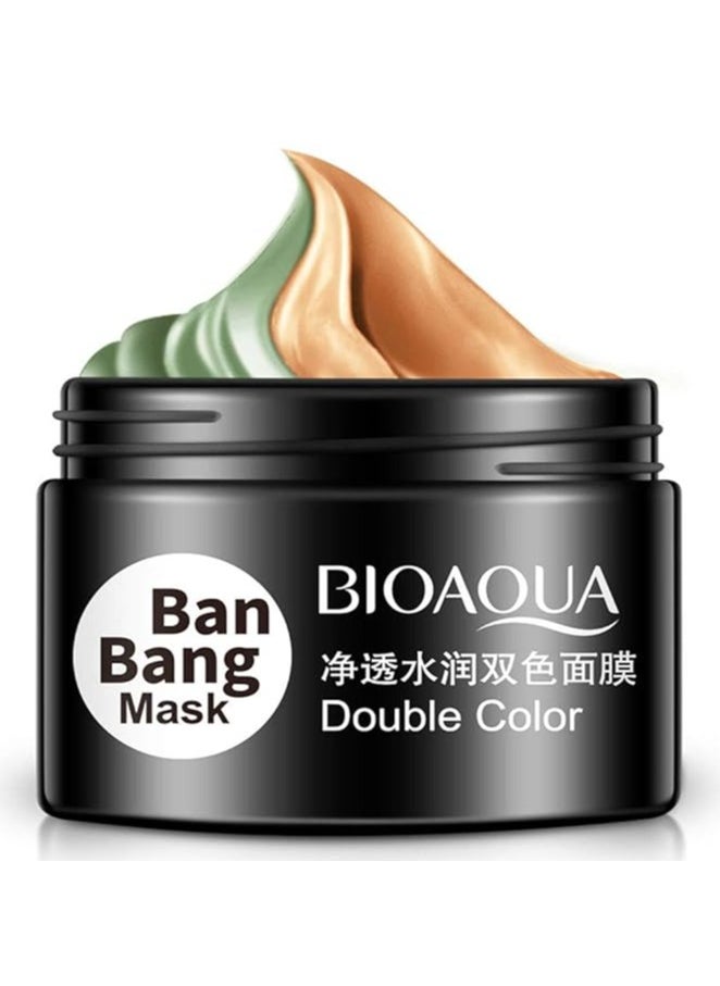 BIOAQUA - Ban Bang Refreshing Clean Deep Hydration Green Mud Film Mask Forehead lines Acne Tight Skin Dirty Pores Dry Skin Double Color - Image 1