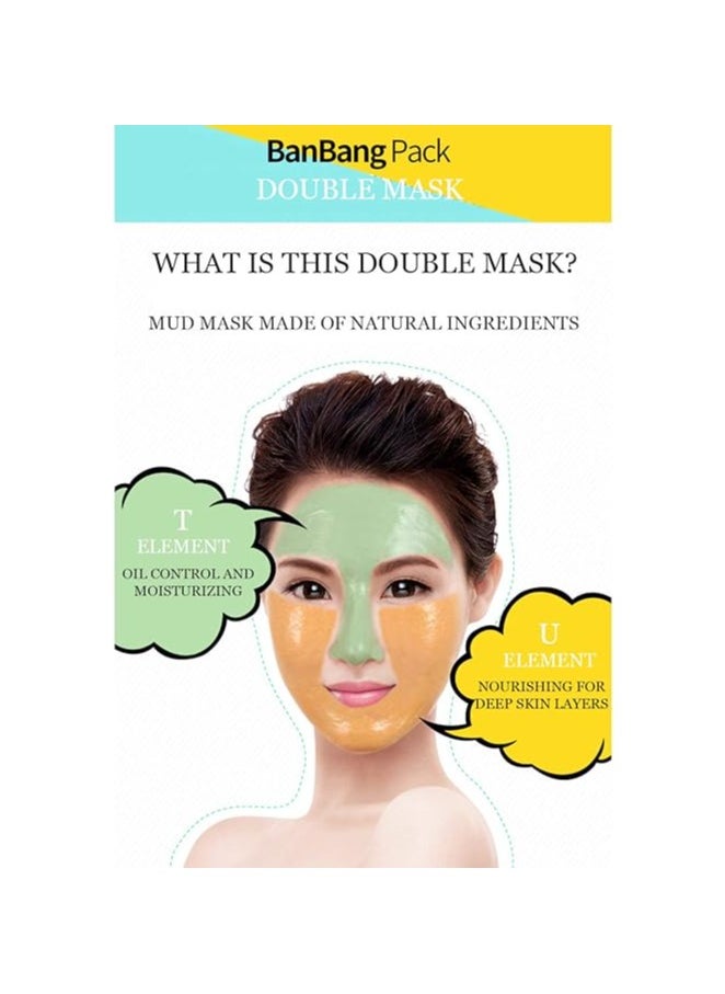 BIOAQUA - Ban Bang Refreshing Clean Deep Hydration Green Mud Film Mask Forehead lines Acne Tight Skin Dirty Pores Dry Skin Double Color - Image 1