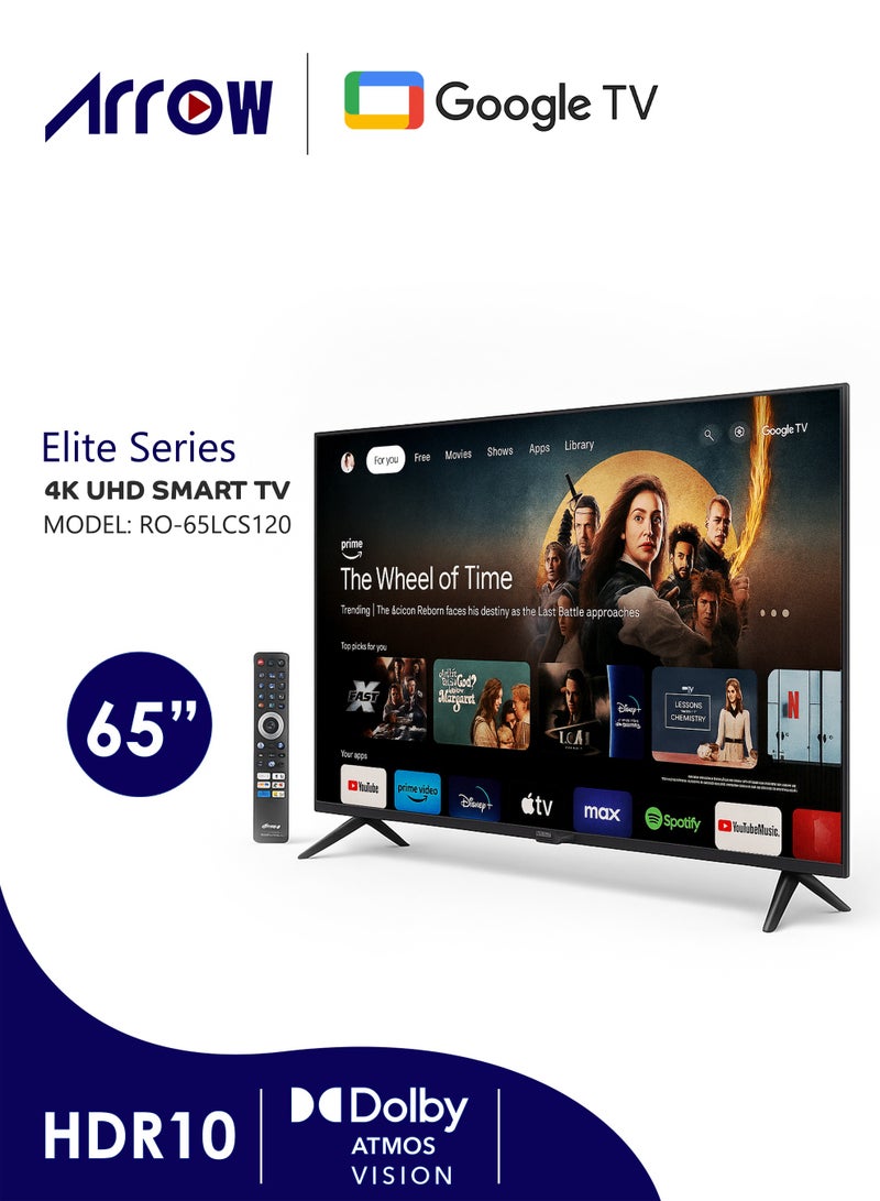 Arrow Smart Screen - 65 Inches - DLED - 4K UHD - Frameless - RO-65LCS120 - Image 3