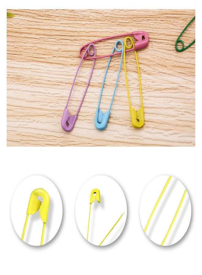 KINBOM 100pcs 1.26inch Small Safety Pins Assorted, with Plastic Case Stainless Steel Colorful Safety Pins Bulk for Clothes Sewing Jewelry Crafts DIY (Multicolored) - Image 4