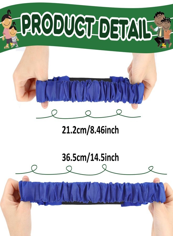 Augshy 8Pcs 3 Legged Race Bands Elastic Tie Rope, 8 Assorted Colors for Relay Race Game Carnival Field Day Backyard Game Party Supplies - Image 2