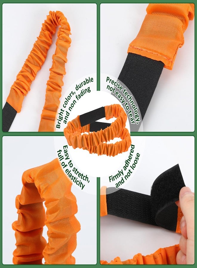 Augshy 8Pcs 3 Legged Race Bands Elastic Tie Rope, 8 Assorted Colors for Relay Race Game Carnival Field Day Backyard Game Party Supplies - Image 3