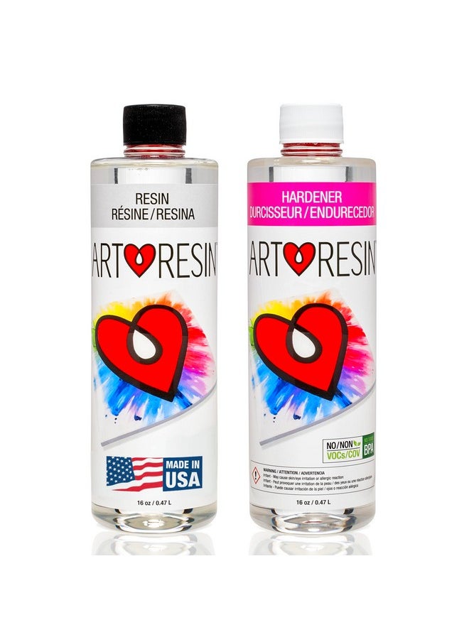 ArtResin ArtResin Epoxy Resin - High-Gloss Clear Coat for Artwork - 32 oz (16 oz resin + 16 oz hardener) (946 ml)  - Image 1