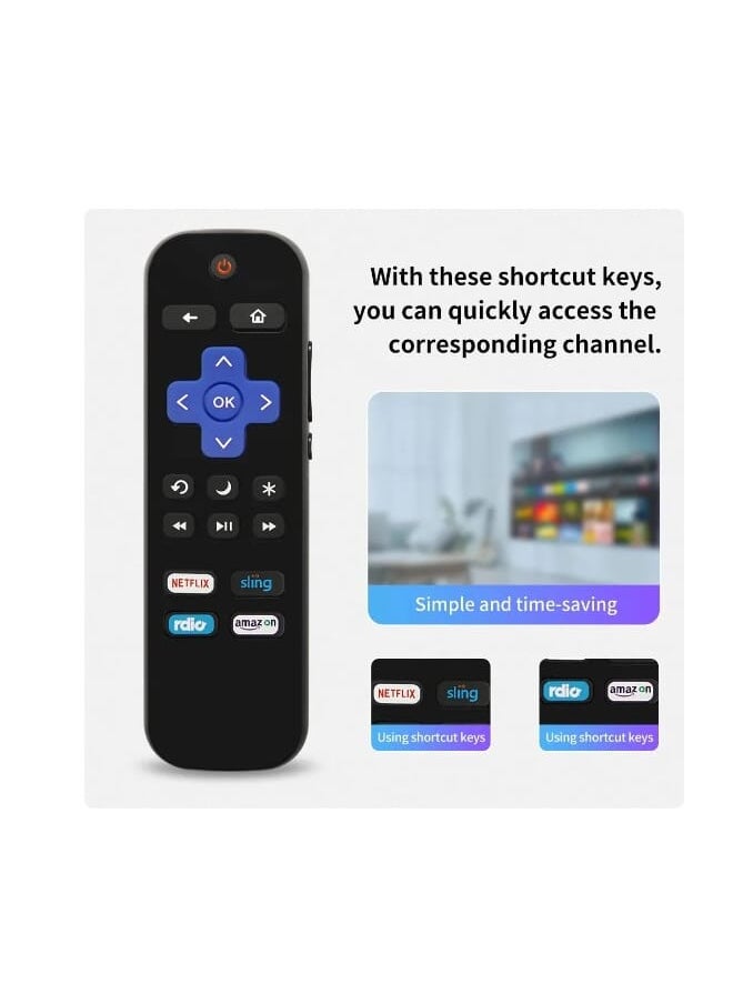 Generic - RK-NSRA ROKU TV Remote Control W/Volume & Power Button NOT for Player (Box) - Image 1