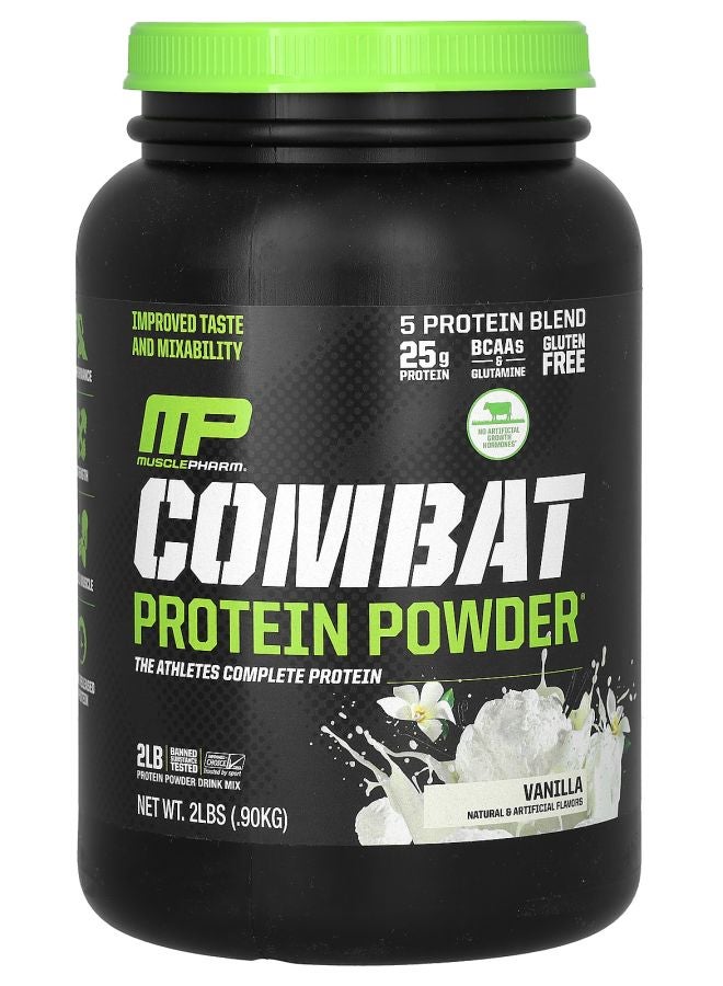 MusclePharm مسحوق بروتين كومبات فانيليا 2 رطل (0.9 كجم)