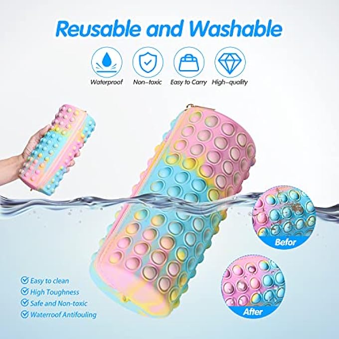Jimmidda Pop Shoulder Bag, Pop it Purse 2 in 1 Push Pop it Bags for GirlsPop Fidget Toy Crossbody Handbags Relieve StressFashion Pop Bag Toy Suitable for All Girls and Women - Image 5
