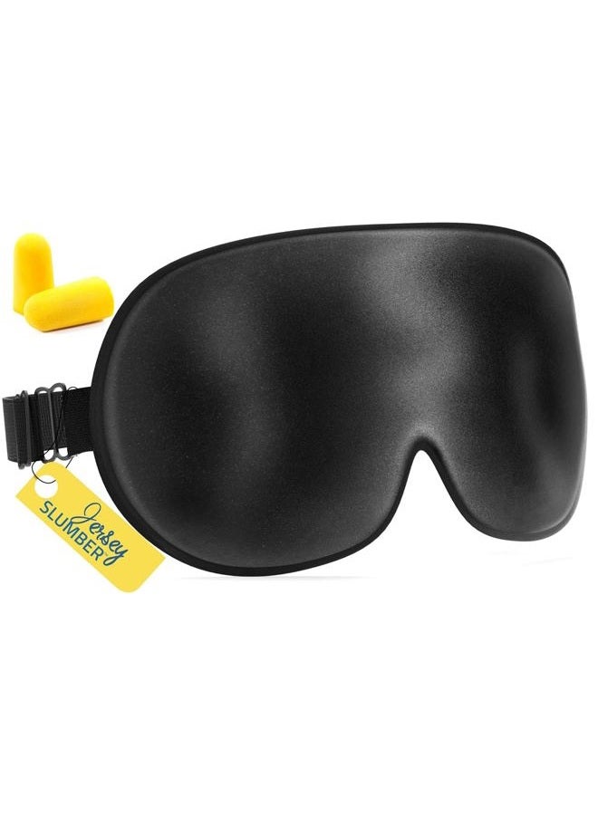 Jersey Slumber 100% Silk Sleep Mask For A Full Night's Sleep | Comfortable & Super Soft Eye Mask With Adjustable Strap | Works With Every Nap Position | Ultimate Sleeping Aid/Blindfold, Blocks Light - Image 1