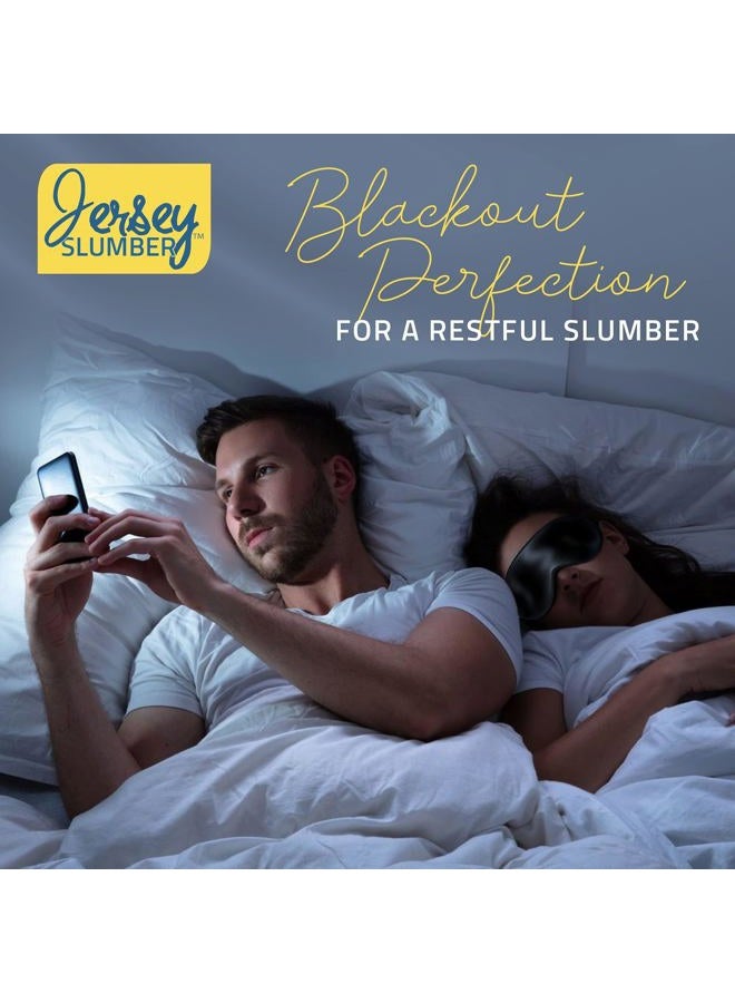 Jersey Slumber 100% Silk Sleep Mask For A Full Night's Sleep | Comfortable & Super Soft Eye Mask With Adjustable Strap | Works With Every Nap Position | Ultimate Sleeping Aid/Blindfold, Blocks Light - Image 5