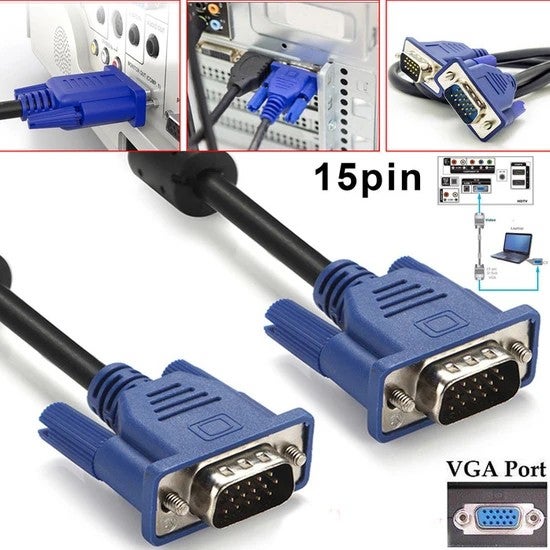 20M VGA Cable Projection Monitor LCD Image Transmitter Cable 20 Meters VGA Cable