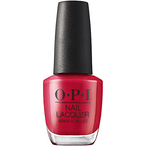 OPI Nail Lacquer Art Walk in Suzi's Shoes | Opaque Bright Red CrÃ¨me Chip Resistant Nail Polish | Downtown LA Collection - Image 1