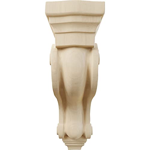 Ekena Millwork إيكنa ميلوورك COR03X06X10HARW كوربلات خشبية مجوفة من لوس أنجلوس، 3 3/8" عرض x 6 1/2" عمق x 10 1/2" ارتفاع، خشب مطاطي - Image 2