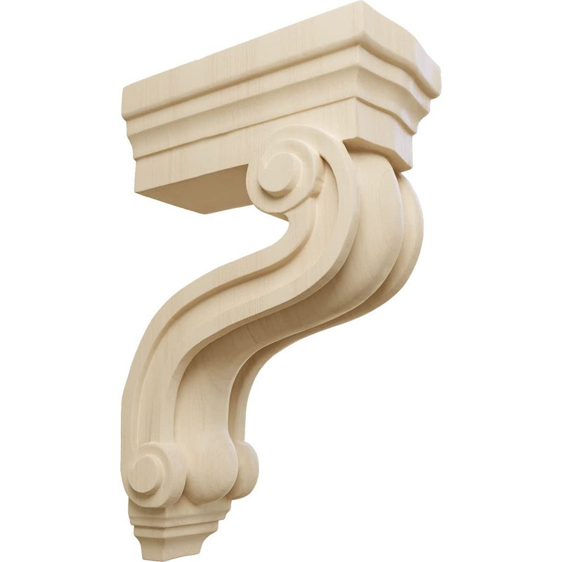 Ekena Millwork إيكنa ميلوورك COR03X06X10HARW كوربلات خشبية مجوفة من لوس أنجلوس، 3 3/8" عرض x 6 1/2" عمق x 10 1/2" ارتفاع، خشب مطاطي - Image 5