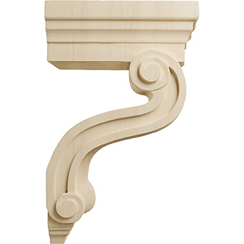 Ekena Millwork إيكنa ميلوورك COR03X06X10HARW كوربلات خشبية مجوفة من لوس أنجلوس، 3 3/8" عرض x 6 1/2" عمق x 10 1/2" ارتفاع، خشب مطاطي - Image 3