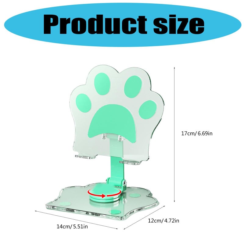 Clear Acrylic Laptop Stand With Cats Paws Design Foldable Tablet Holder Non Slip Base Ergonomic Viewing Angle - Image 4