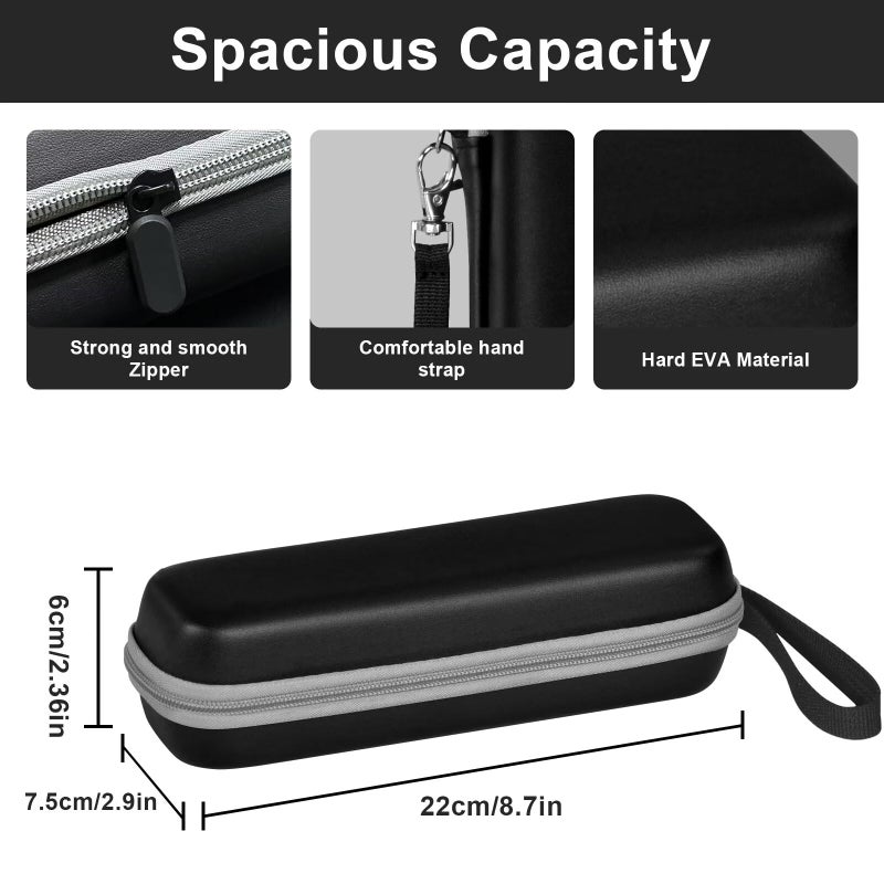 TUNYINSH Toothbrush Travel Case for Oral-B/Oral-B Pro 1000 1500 5000 7000 7500 6000 9600/ Phlips Sonicare 4100 5100 1100 6100 5300 Electric Toothbrush, Portable Hard Protective Storage Bag (Black) - Image 2