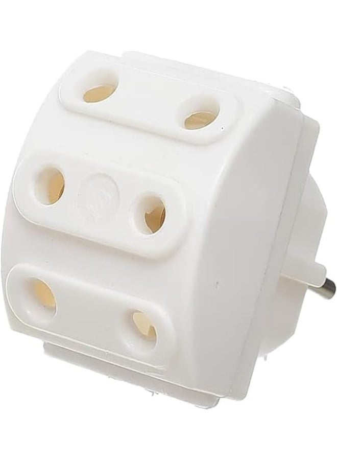 melfi Melfi 5-Way 2 Pin Multi-Plug Socket In White, Ideal For Domestic And Commercial Applications (5Pcs)  - Image 3