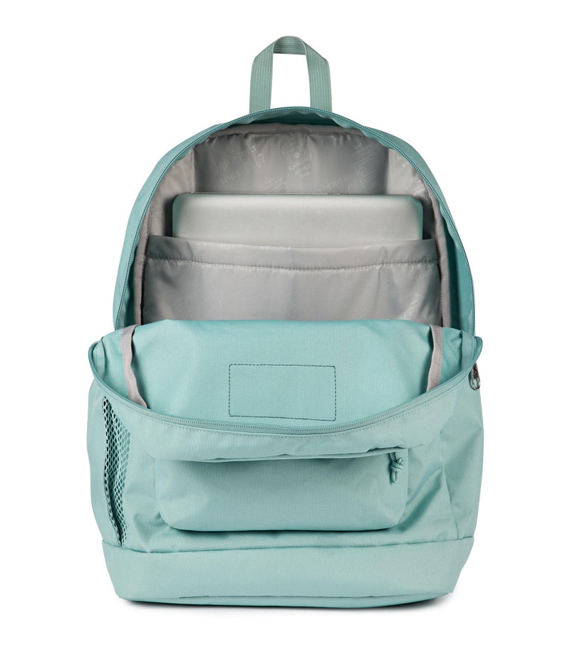 JanSport Cross Town Plus Backpack - Large Main Compartment, Side Water Bottle Pocket, 15-Inch Padded Laptop Sleeve - Faded Sage - Image 3