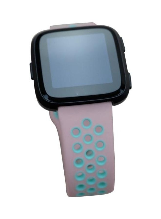 NIBEMINENT Two Color Silicone Replacement Strap For Fitbit Versa 3 Pink/Blue - Image 5