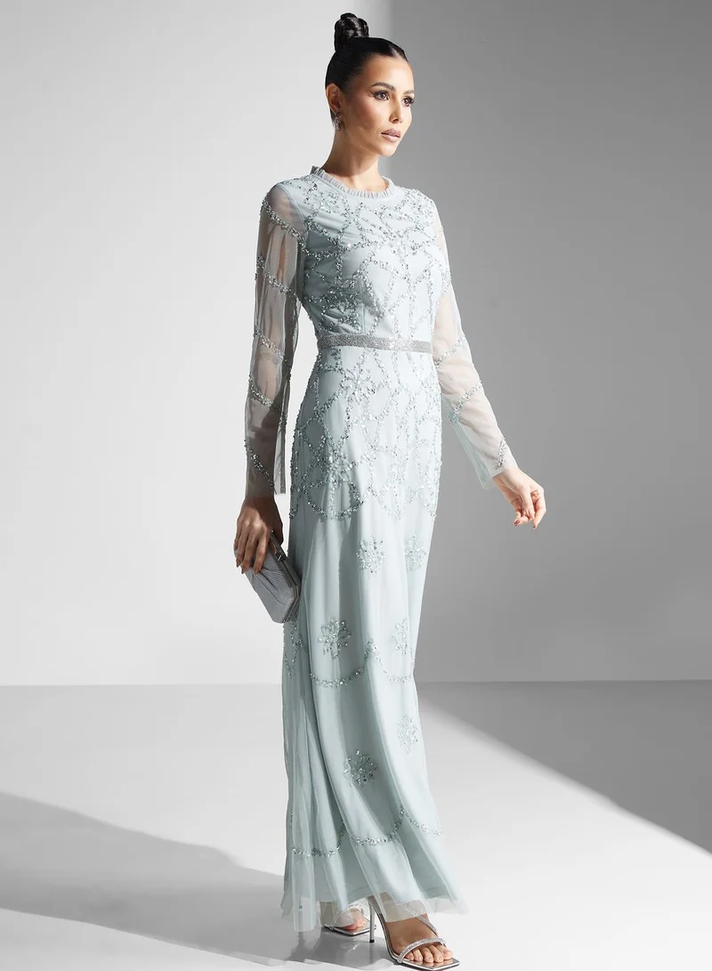 Namshi x Dima Embellished Evening Dress