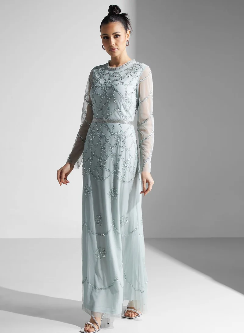 Namshi x Dima Embellished Evening Dress