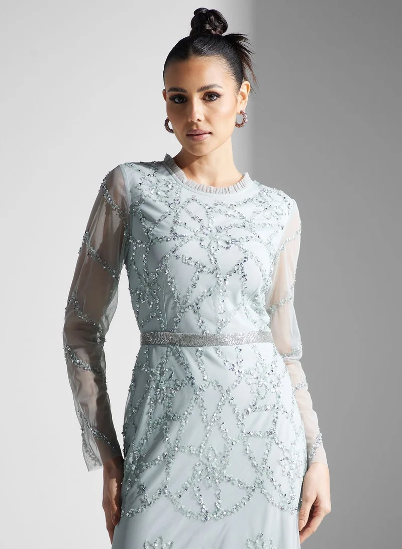 Namshi x Dima Embellished Evening Dress
